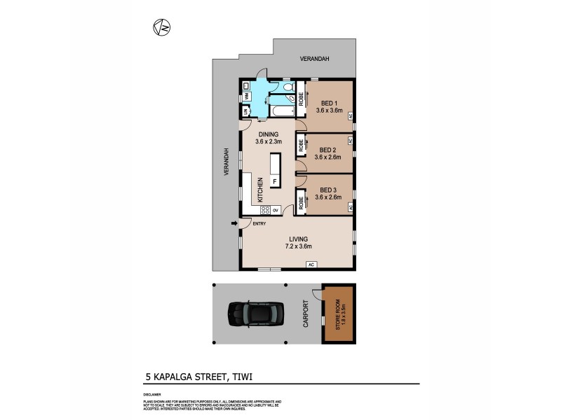 5 Kapalga Street, Tiwi NT 0810 Floorplan
