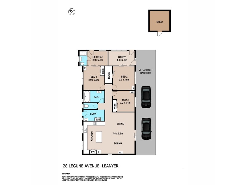 28 Legune Avenue, Leanyer NT 0812 Floorplan