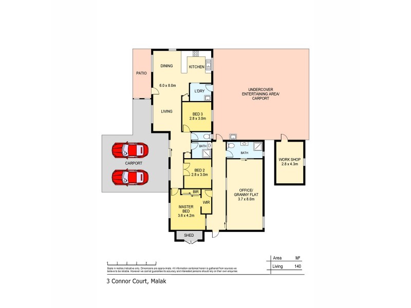 3 Connor Court, Malak NT 0812 Floorplan