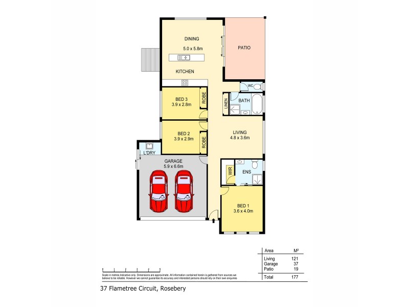 37 Flametree Circuit, Rosebery NT 0832 Floorplan