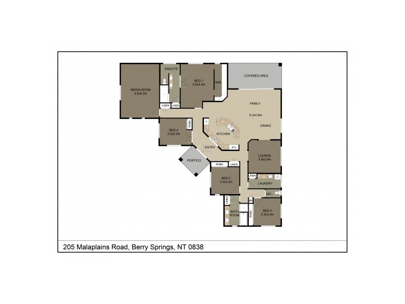205 Malaplains Road, Berry Springs NT 0838 Floorplan