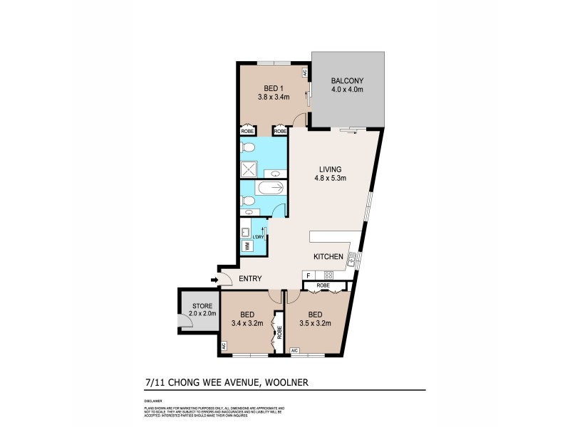 7/11 Chong Wee Avenue, Woolner NT 0820 Floorplan