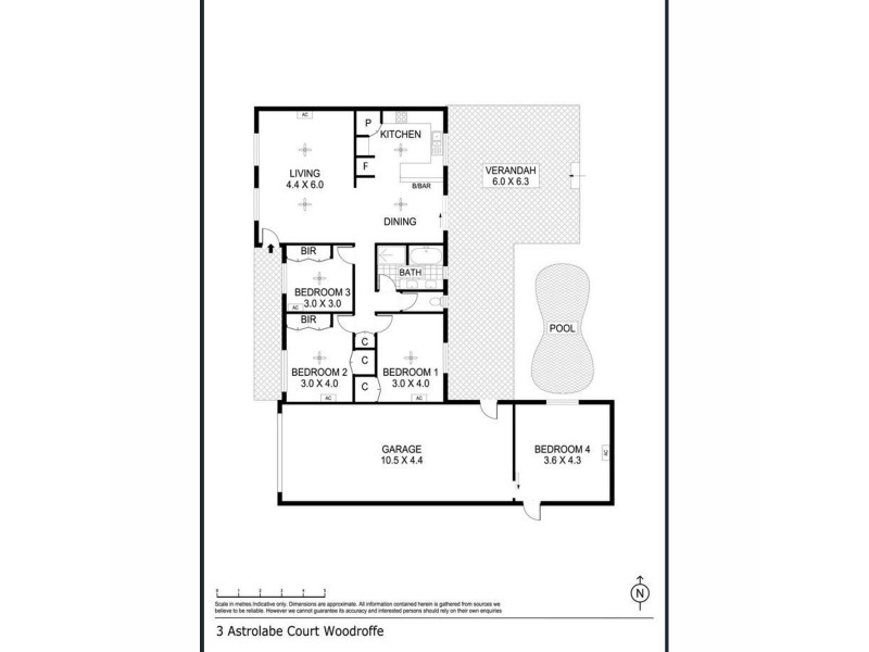 3 Astrolabe Court, Woodroffe NT 0830 Floorplan