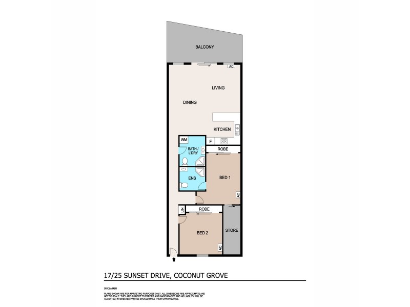 17/25 Sunset Drive, Coconut Grove NT 0810 Floorplan