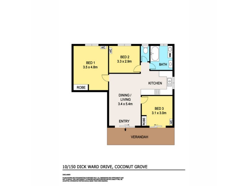 10/150 Dick Ward Drive, Coconut Grove NT 0810 Floorplan