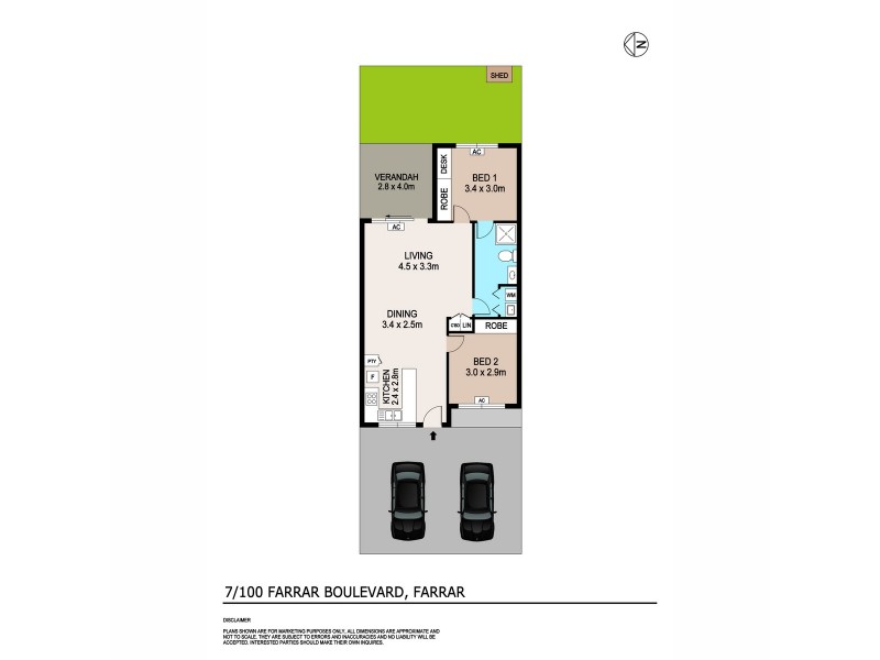 7/100 Farrar Boulevard, Farrar NT 0830 Floorplan