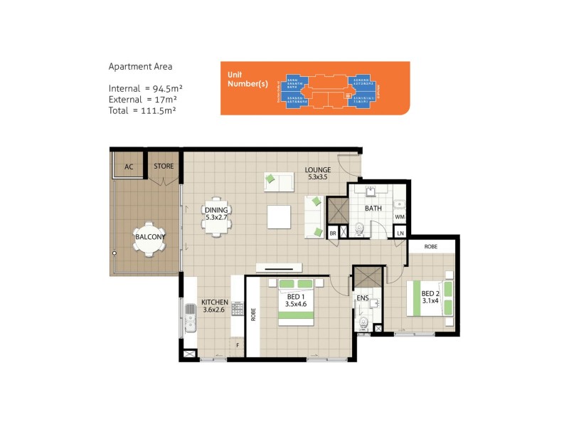52/10 Doctors Gully Road, Larrakeyah NT 0820 Floorplan