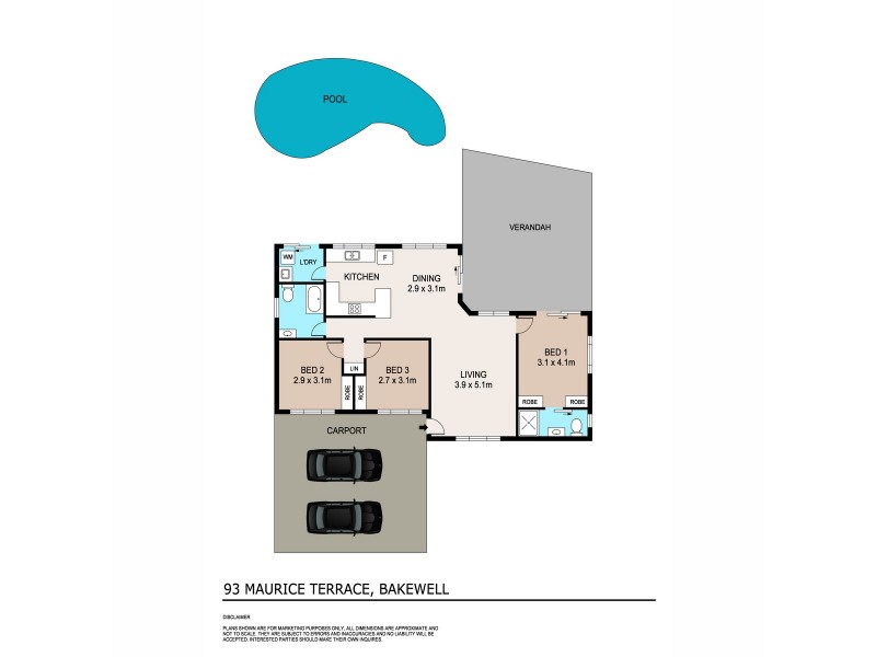 93 Maurice Terrace, Bakewell NT 0832 Floorplan