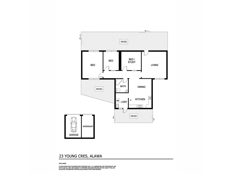 23 Young Crescent, Alawa NT 0810 Floorplan