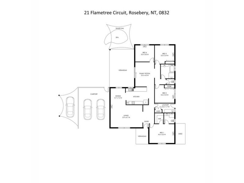 21 Flametree Circuit, Rosebery NT 0832 Floorplan