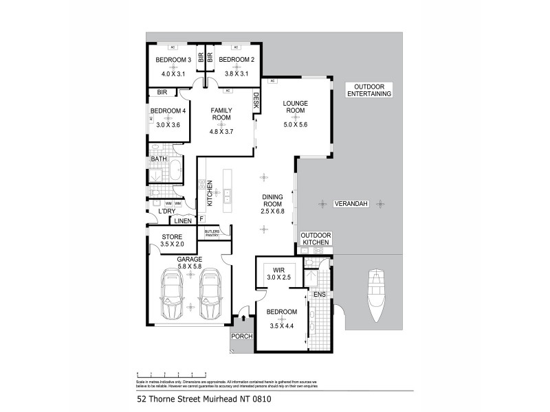 52 Thorne Street, Muirhead NT 0810 Floorplan