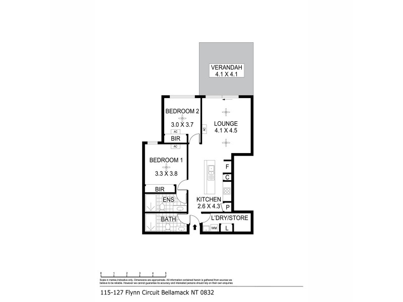 116/129 Flynn Circuit, Bellamack NT 0832 Floorplan