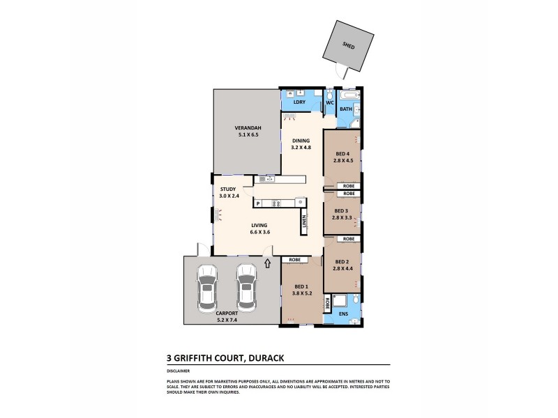 3 Griffith Court, Durack NT 0830 Floorplan
