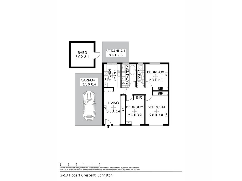 3/13 Hobart Crescent, Johnston NT 0832 Floorplan