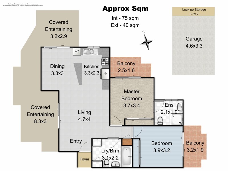 1/43 Beaufort Street, Alderley QLD 4051 Floorplan