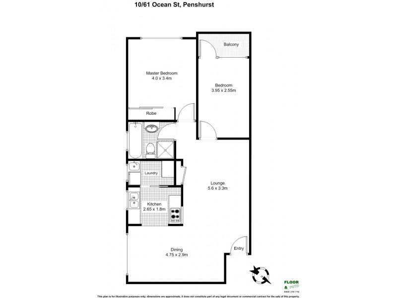 10/61 Ocean Street, Penshurst NSW 2222 Floorplan