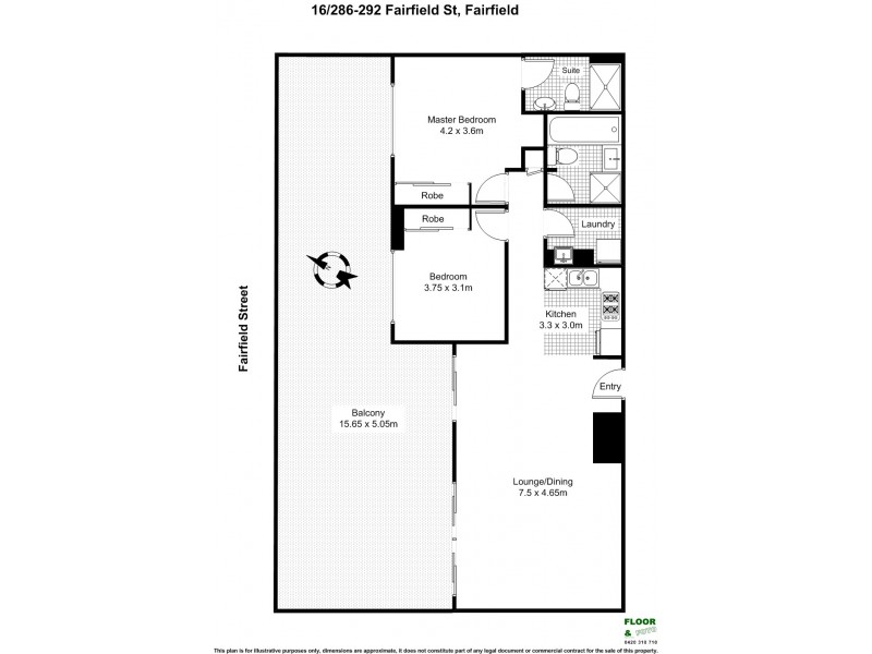 16/286-292 Fairfield Street, Fairfield NSW 2165 Floorplan
