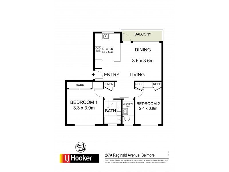2/7a Reginald Avenue, Belmore NSW 2192 Floorplan