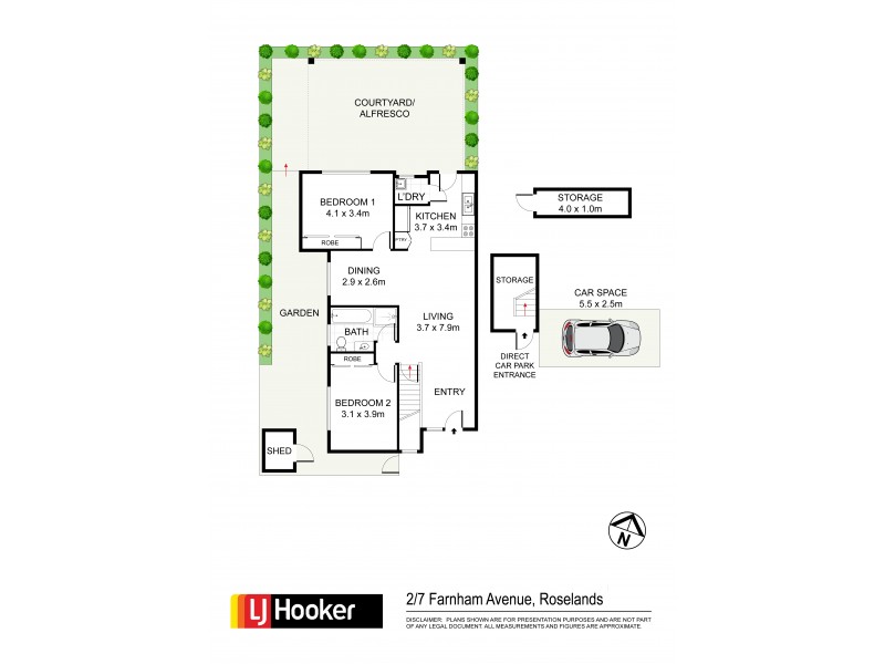 2/7 Farnham Ave, Roselands NSW 2196 Floorplan
