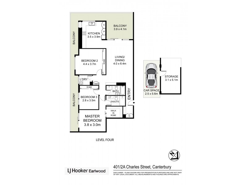 401/2A Charles Street, Canterbury NSW 2193 Floorplan