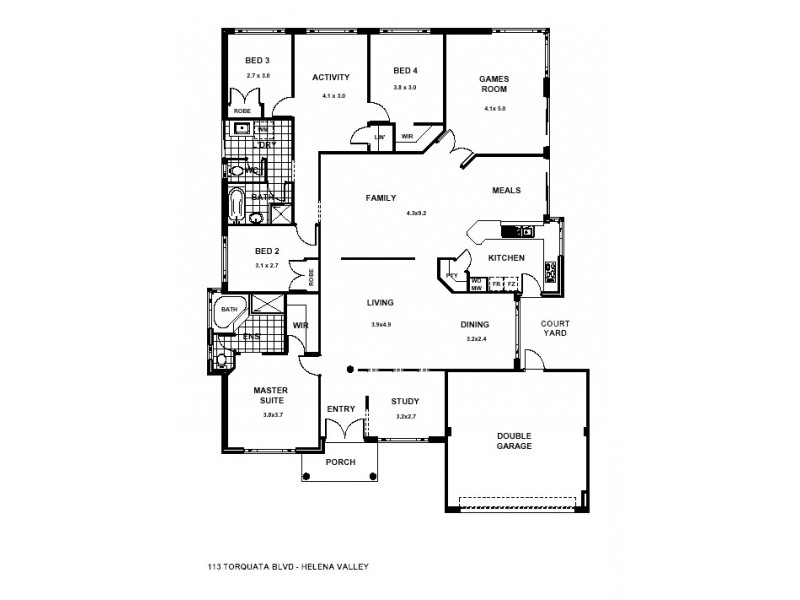 113 Torquata Boulevard, Helena Valley WA 6056 Floorplan
