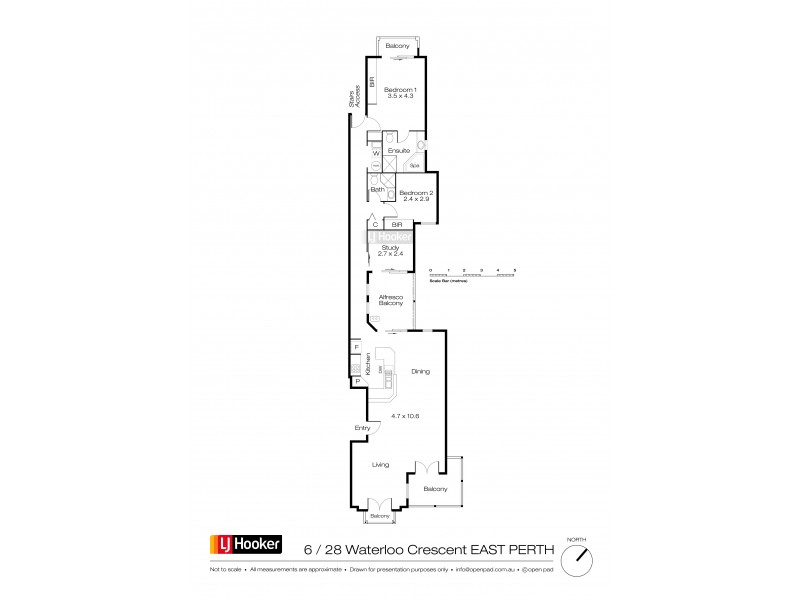 6/16-28 Waterloo Crescent, East Perth WA 6004 Floorplan