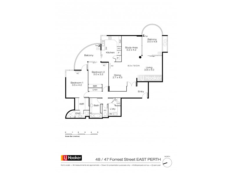 48/47 Forrest Avenue, East Perth WA 6004 Floorplan