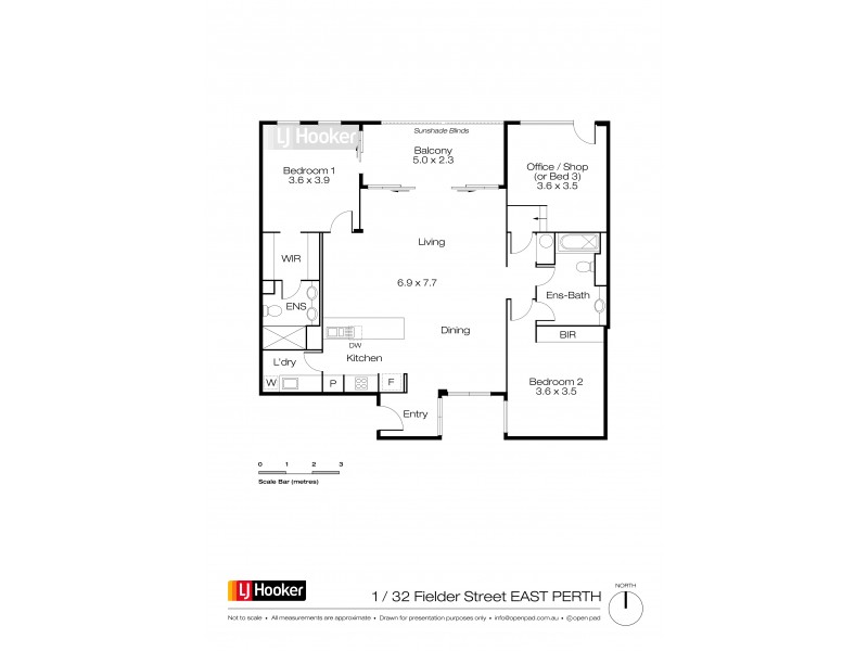 1/32 Fielder Street, East Perth WA 6004 Floorplan