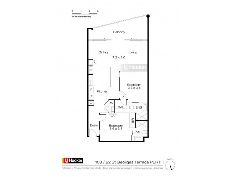 103/22 St Georges Terrace, Perth WA 6000 Floorplan