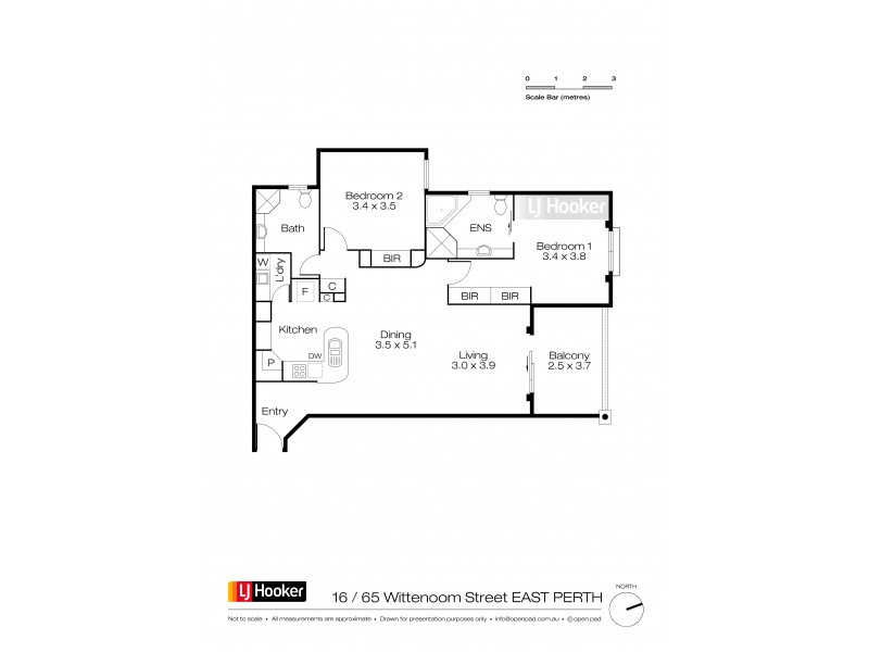 16/65 Wittenoom Street, East Perth WA 6004 Floorplan
