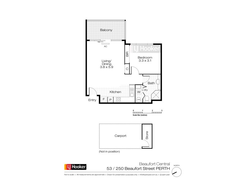 53/250 Beaufort Street, Perth WA 6000 Floorplan