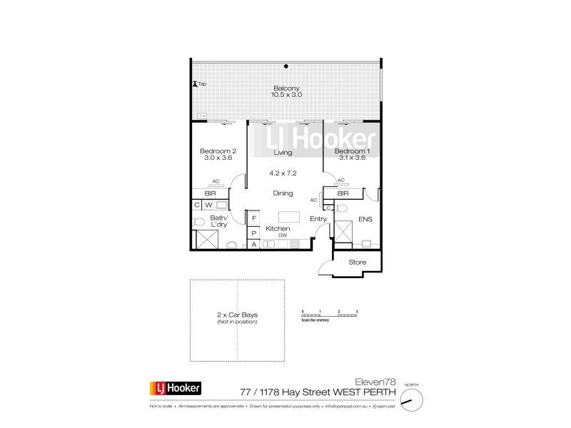 77/1178 Hay Street, West Perth WA 6005 Floorplan