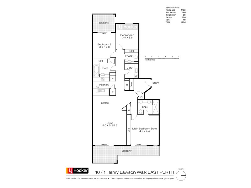 10/1 Henry Lawson Walk, East Perth WA 6004 Floorplan
