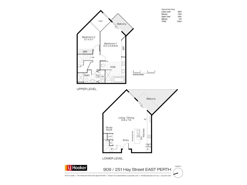 909/251-257 Hay Street, East Perth WA 6004 Floorplan