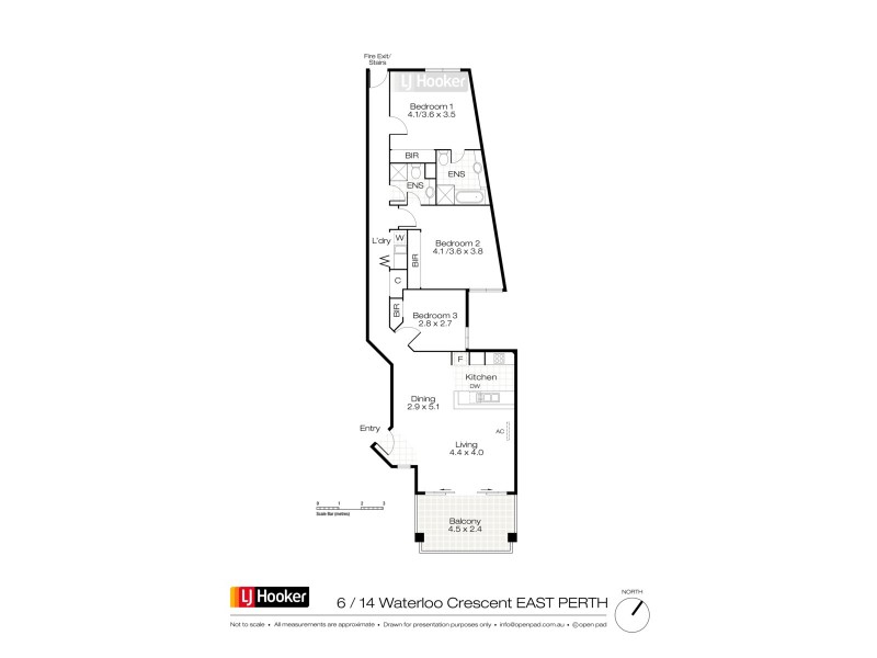 6/14 Waterloo Crescent, East Perth WA 6004 Floorplan
