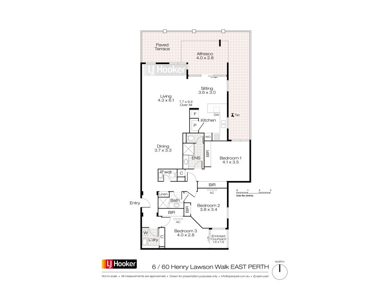 6/60-62 Henry Lawson Walk, East Perth WA 6004 Floorplan