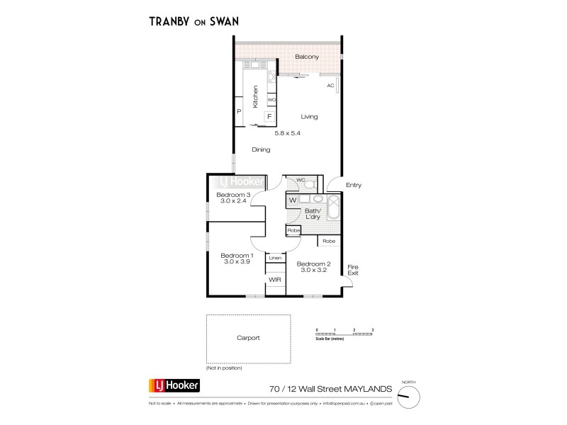 70/12 Wall Street, Maylands WA 6051 Floorplan