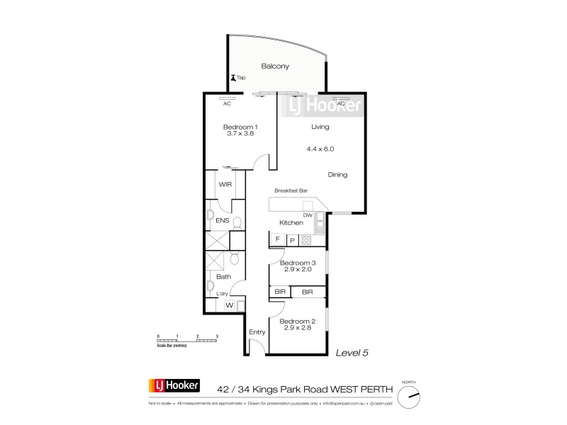 42/34 Kings Park Road, West Perth WA 6005 Floorplan