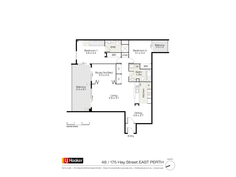 48/175 Hay Street, East Perth WA 6004 Floorplan