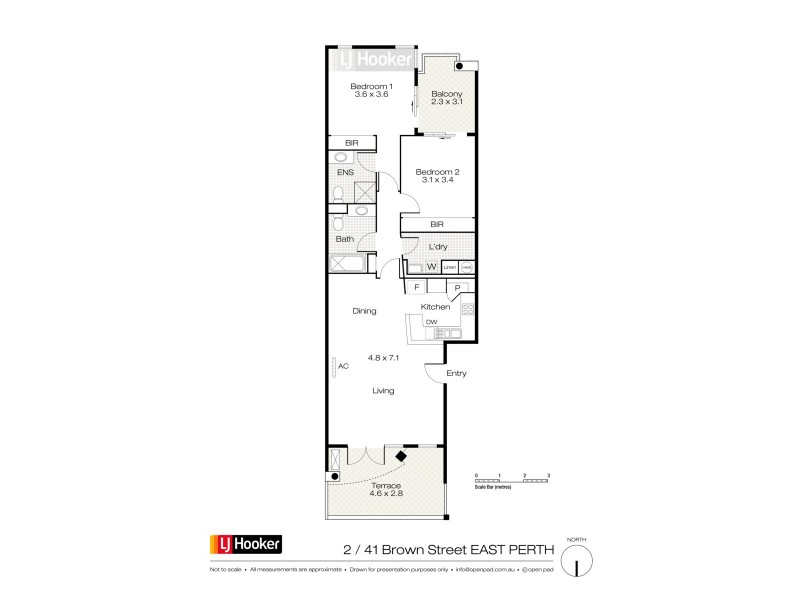 2/41 Brown Street, East Perth WA 6004 Floorplan