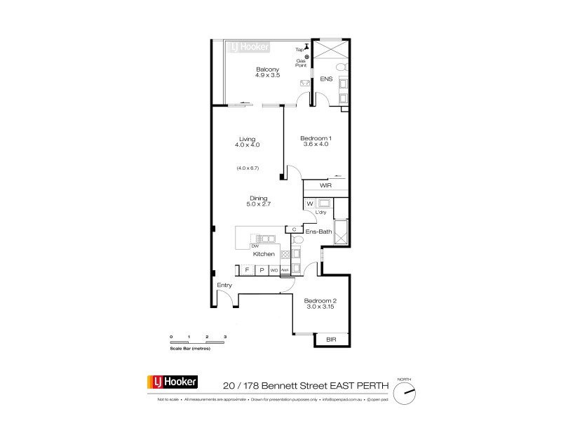 20/178 Bennett Street, East Perth WA 6004 Floorplan