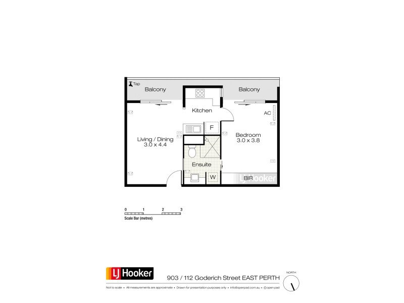 903/112 Goderich Street, East Perth WA 6004 Floorplan