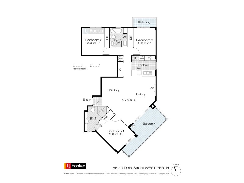 86/9 Delhi Street, West Perth WA 6005 Floorplan
