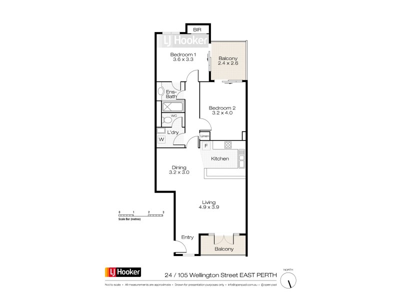 24/105 Wellington Street, East Perth WA 6004 Floorplan