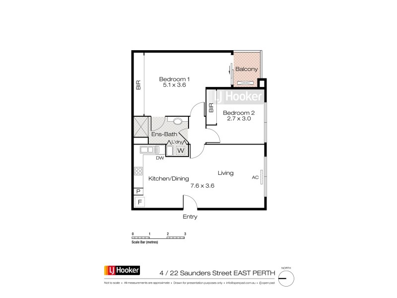 4/22 Saunders Street, East Perth WA 6004 Floorplan