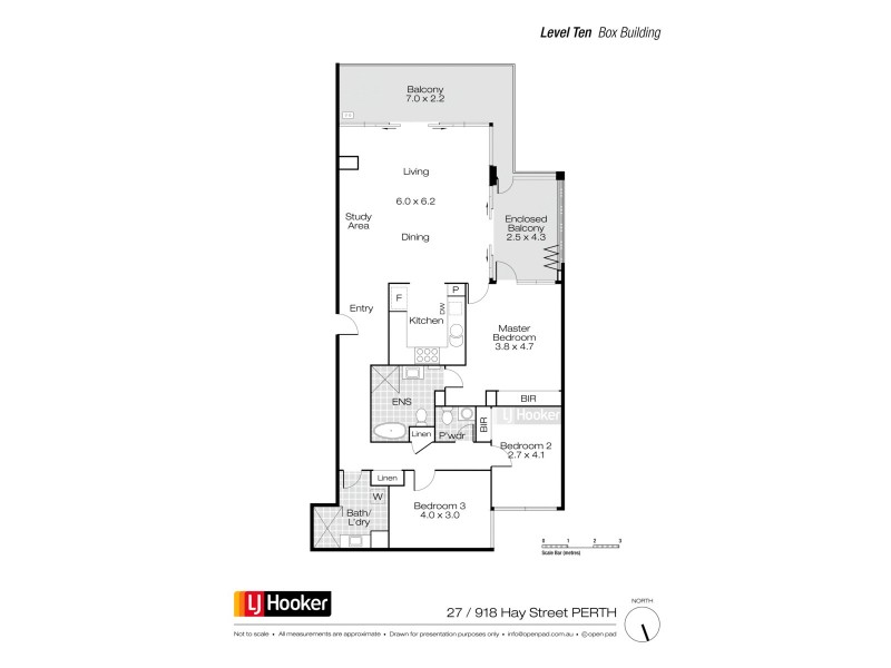 27/918 Hay Street, Perth WA 6000 Floorplan