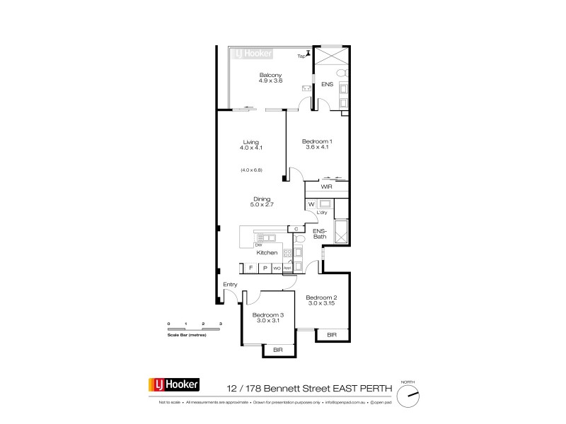 12/178 Bennett Street, East Perth WA 6004 Floorplan