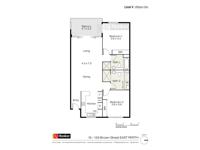 18/128 Brown Street, East Perth WA 6004 Floorplan