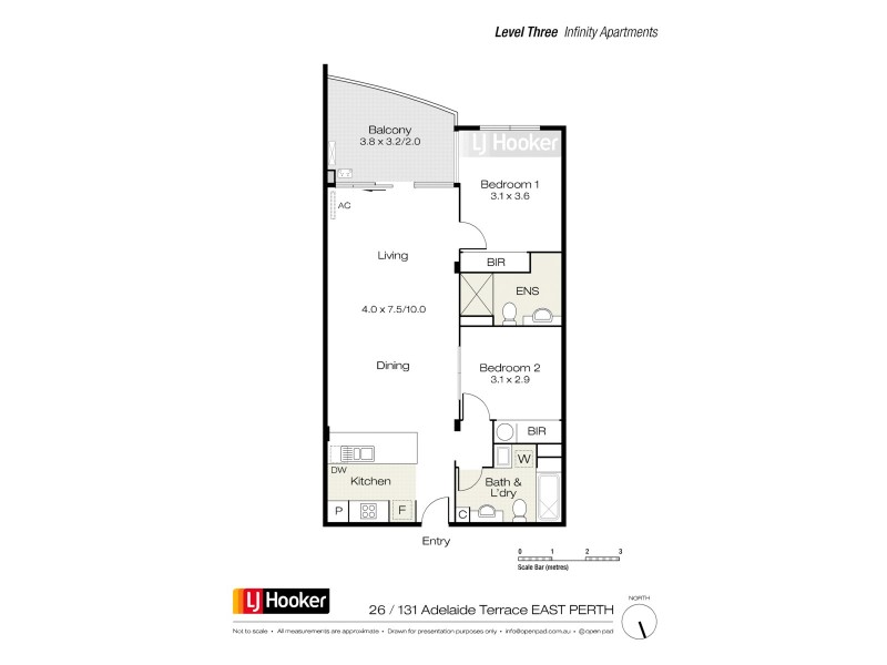 26/131 Adelaide Terrace, East Perth WA 6004 Floorplan