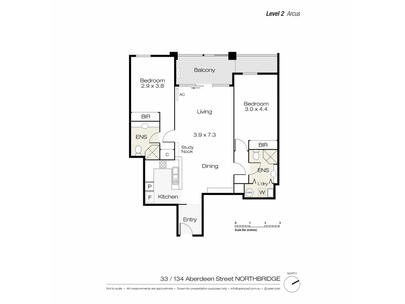 33/134 Aberdeen Street, Northbridge WA 6003 Floorplan